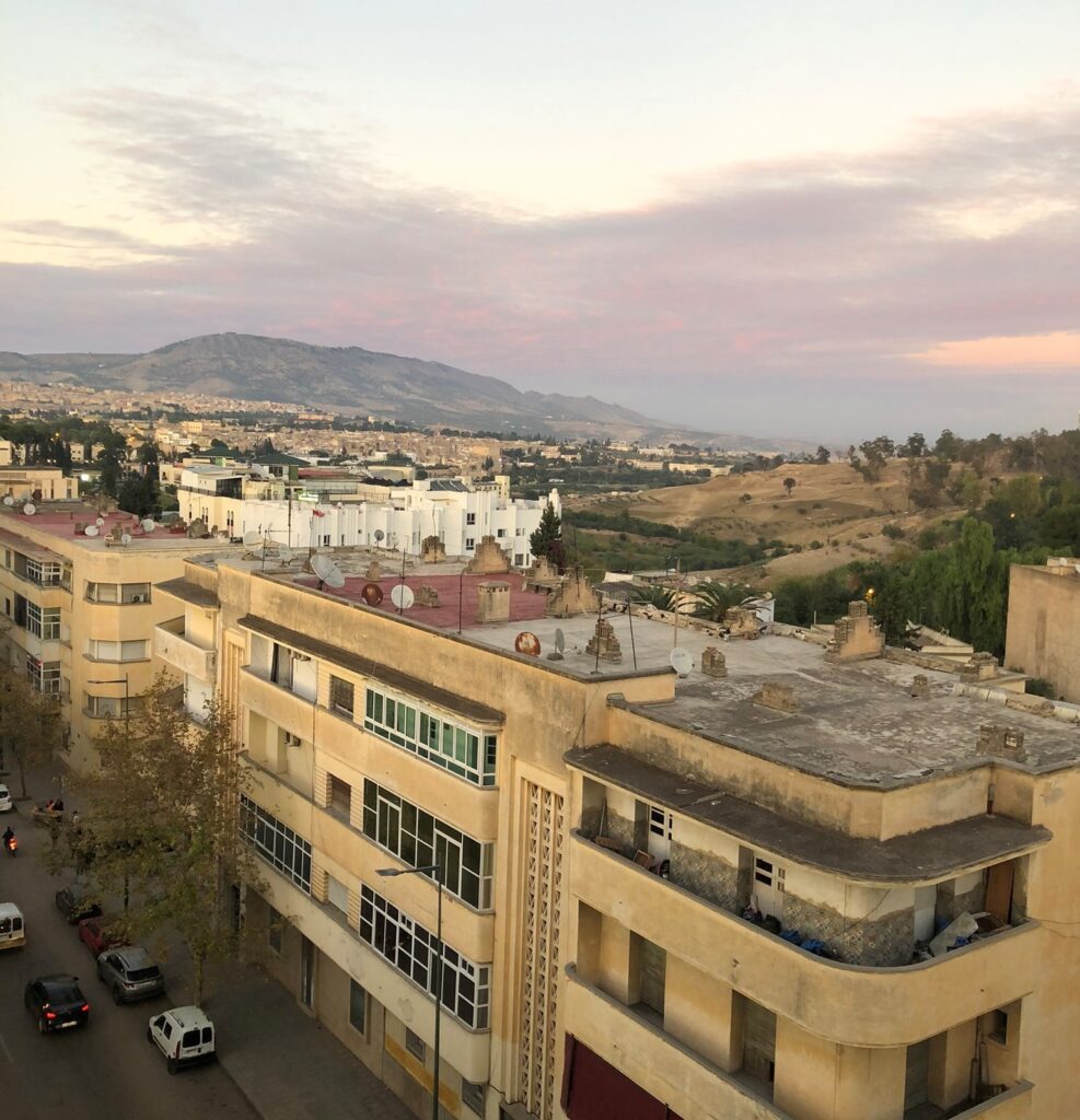 Fez city from air